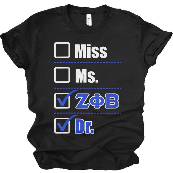 Zeta Phi Beta Doctor Graduation Zeta Phi Beta HBCU Doctor Unisex Jersey T-Shirt