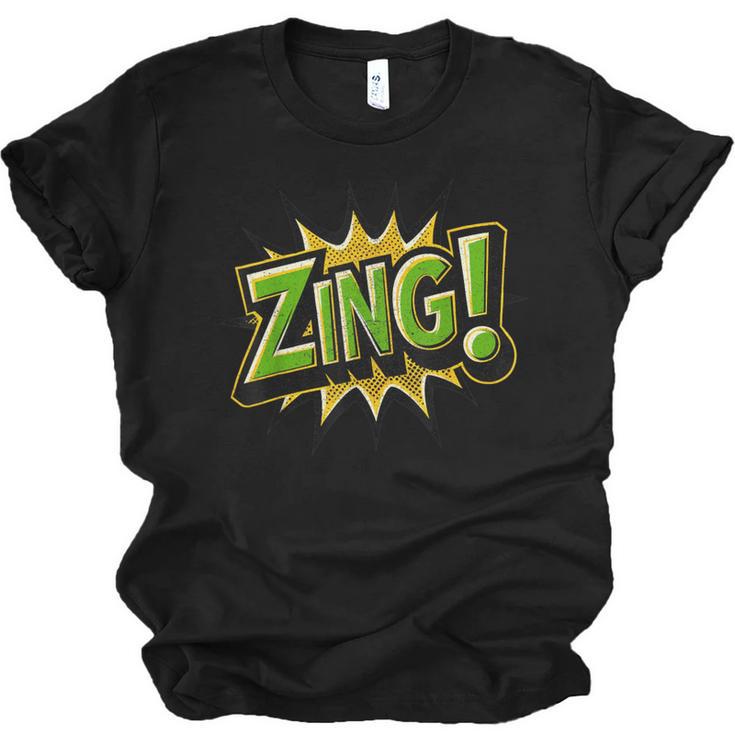 ZING Comic Book Retro Artwork – Cartoon Collector Unisex Jersey T-Shirt