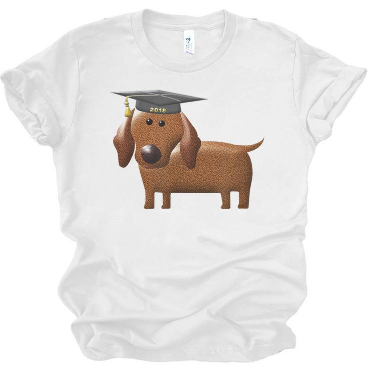 2018 Dog Graduation Shirt Dachshund Graduation For Men Women Kids Unisex Jersey T-Shirt