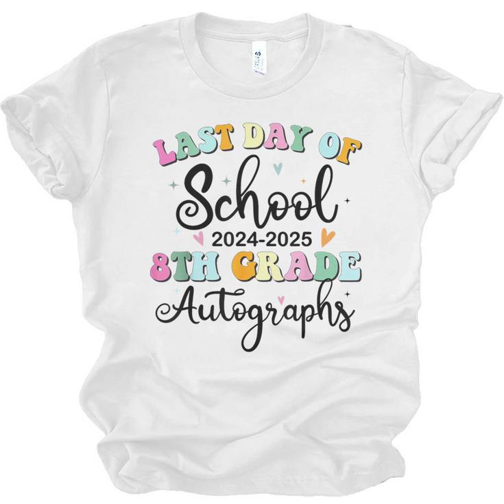 2026 Last Day Of School Autograph 8th Grade Graduation Party Unisex Jersey T-Shirt