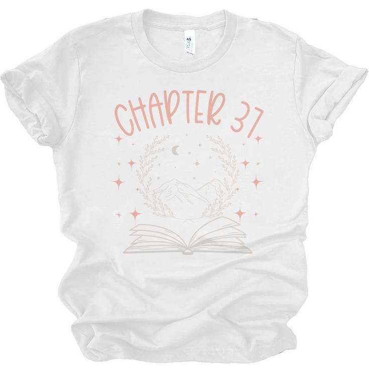 37th Birthday Women Book Lovers Chapter 37 Its My Birthday Unisex Jersey T-Shirt