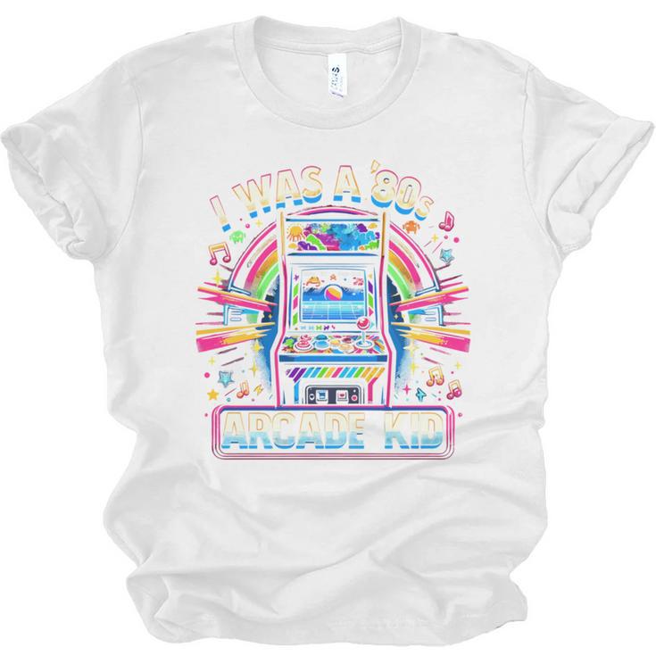 80s Arcade Kid Vintage Gamer Nostalgia Unisex Jersey T-Shirt