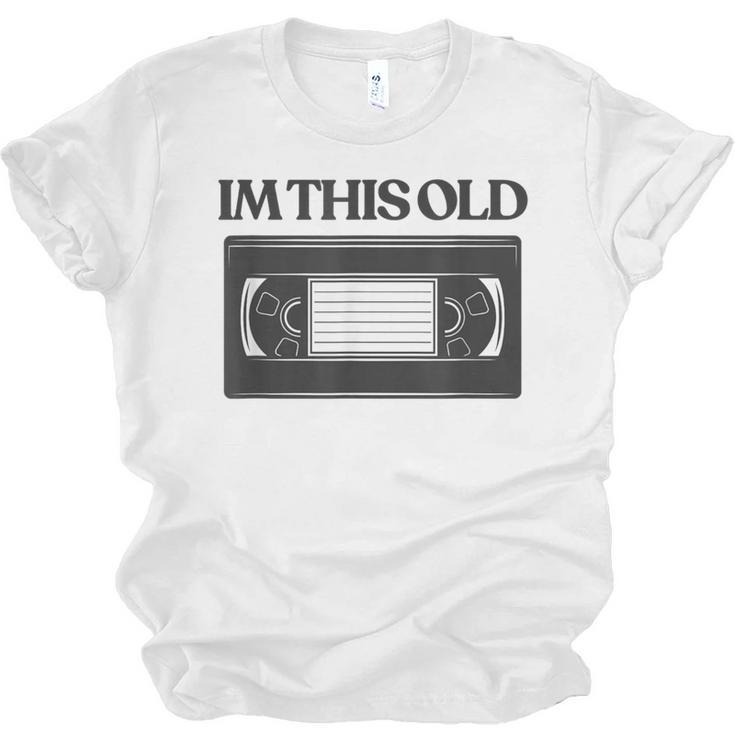 80s VHS Video Cassette Nostalgia Unisex Jersey T-Shirt