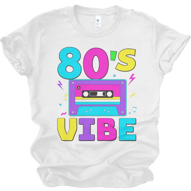80's Vibe Retro Style Cassette Tape Nostalgia 1980s Party Premium Tri-Blend Unisex Jersey T-Shirt