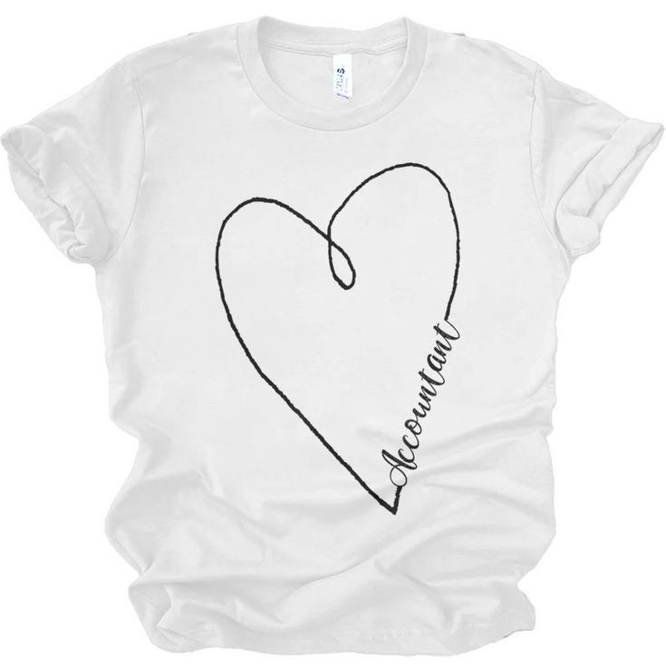 Accountant Heart Shirt Graduation Unisex Jersey T-Shirt