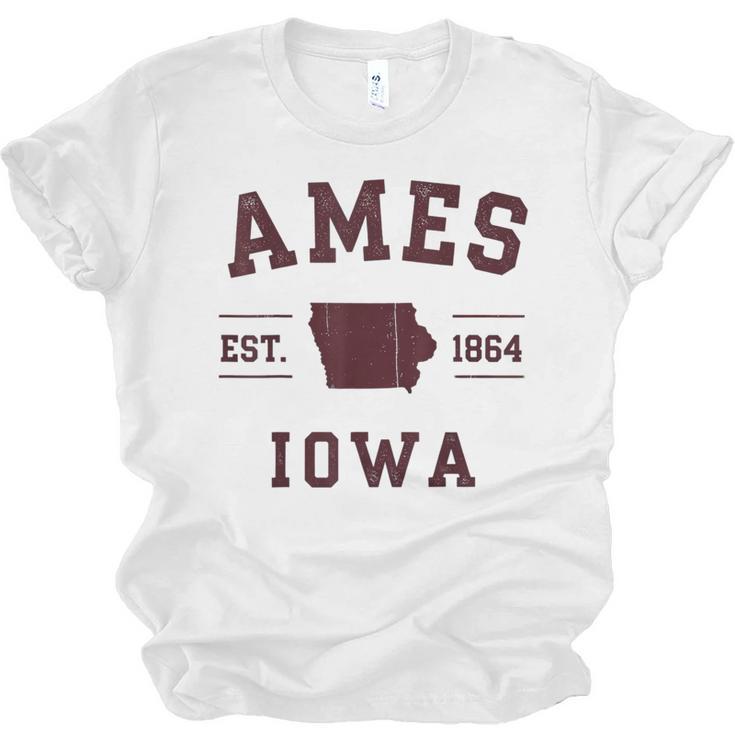 Ames Iowa Est 1864 Nostalgia Unisex Jersey T-Shirt