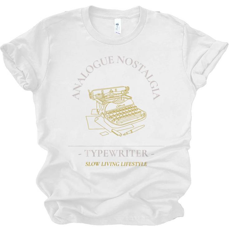 Analogue Nostalgia Typewriter Graphic Premium Tri-Blend Unisex Jersey T-Shirt