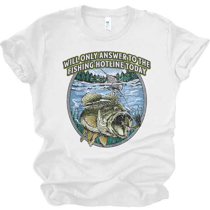 Answer To Fishing Hotline Introvert Humor Antisocial Raglan Baseball Tee Unisex Jersey T-Shirt