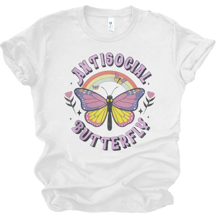 Antisocial Butterfly Tees For Introvert Men Women Girls Unisex Jersey T-Shirt
