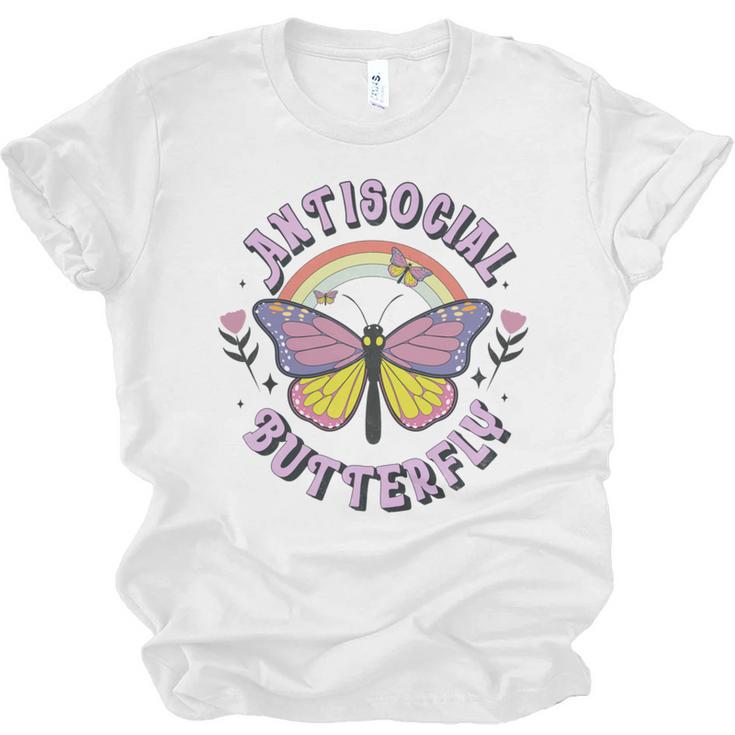 Antisocial Butterfly Tees For Introvert Men Women Girls Unisex Jersey T-Shirt