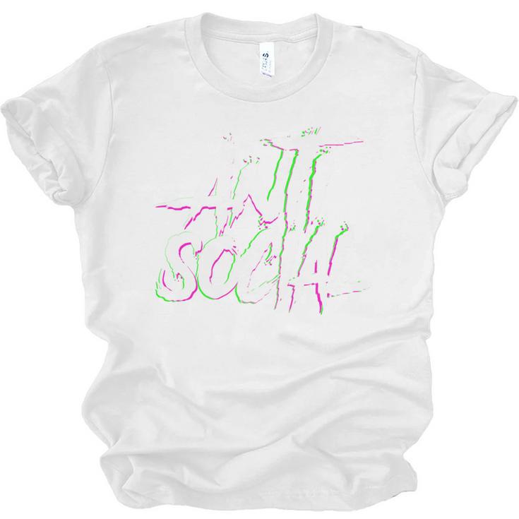 Antisocial Introvert I Hate People Antisocial Club EDM Premium Tri-Blend Unisex Jersey T-Shirt