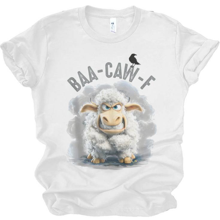 Back Off – Sheep Baa Crow Caw Pun For Introverts Unisex Jersey T-Shirt
