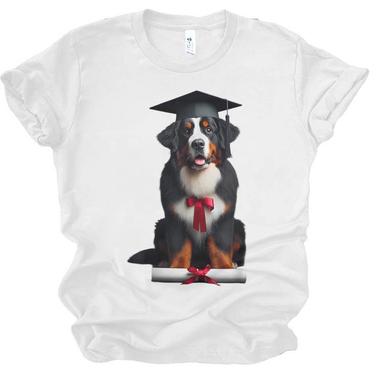 Bernese Mountain Dog Graduation Cap Graduate Training School For Men Women Girls Kids Unisex Jersey T-Shirt