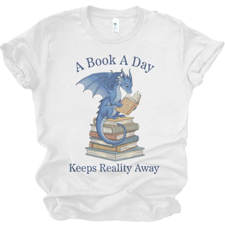 A Book A Day Keeps Reality Away Premium Tri-Blend Unisex Jersey T-Shirt
