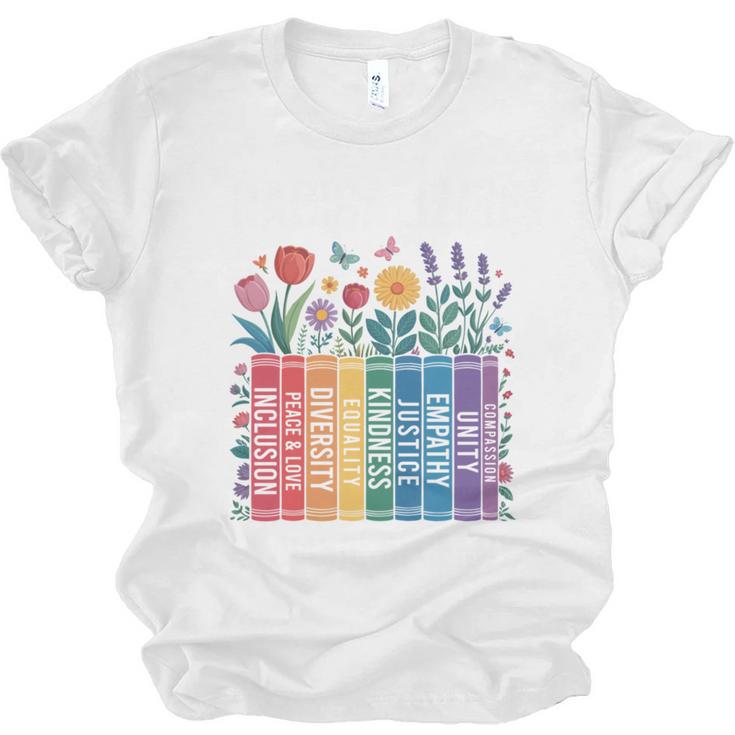 Book Flower Radicalized By Basic Decency Feminist Leftist Unisex Jersey T-Shirt