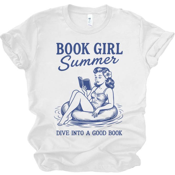 Book Girl Summer Unisex Jersey T-Shirt