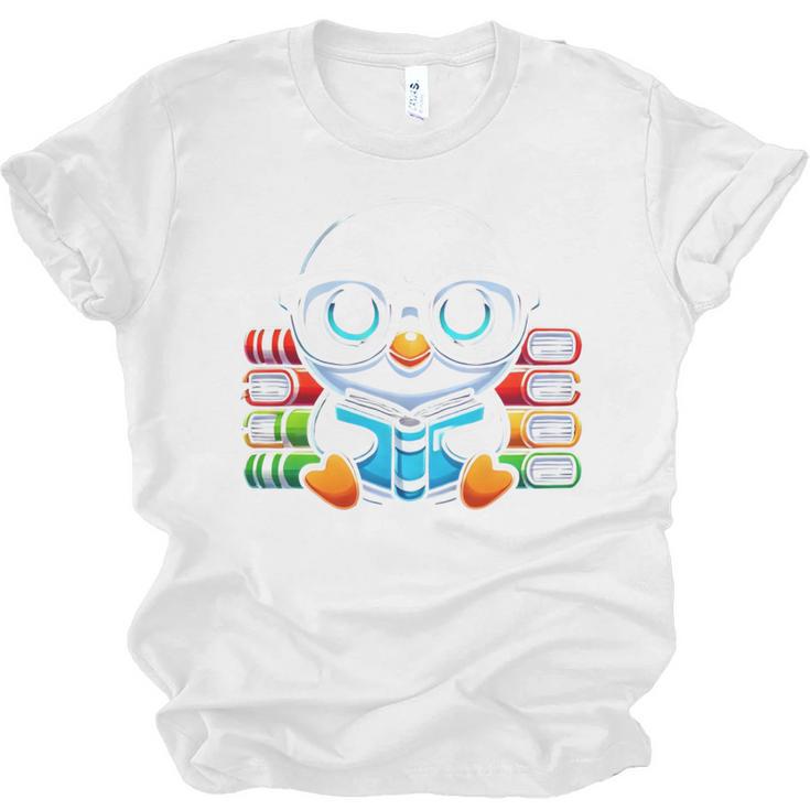 Book Lover Reading Penguin Unisex Jersey T-Shirt