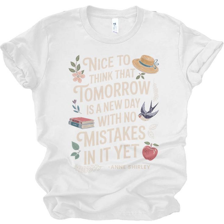 Book Lover Tomorrow Quote Anne Shirley Premium Tri-Blend Unisex Jersey T-Shirt