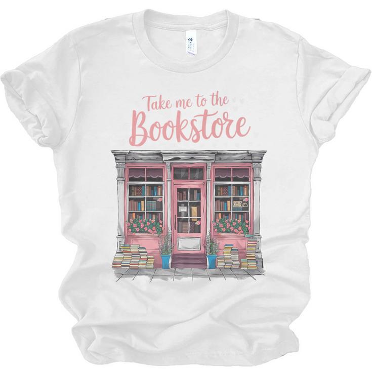 Take Me To The Book Store Librarians Valentine's Day Premium Unisex Jersey T-Shirt