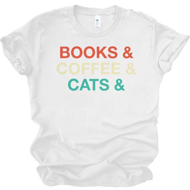 Books Coffee Cats Social Justice Unisex Jersey T-Shirt