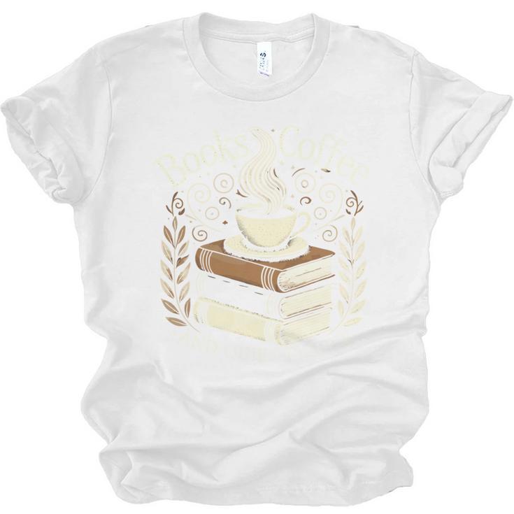 Books Coffee And Quiet Places Literature Unisex Jersey T-Shirt