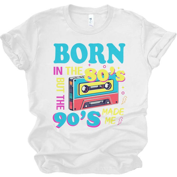 Born In The 80's But 90's Made Me Nostalgia Cassette Tape Premium Tri-Blend Unisex Jersey T-Shirt