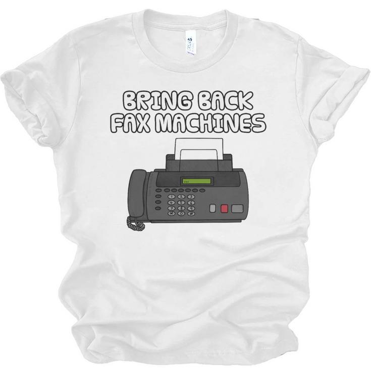 Bring Back Fax Machines Office Sarcasm Nostalgia Premium Tri-Blend Unisex Jersey T-Shirt