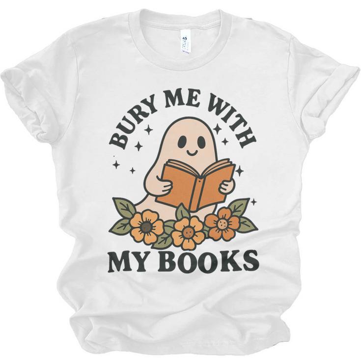 Bury Me With My Books Ghost Tee Unisex Jersey T-Shirt