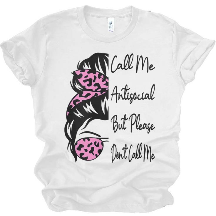 Call Me Antisocial But Please Don't Call Me Introvert Unisex Jersey T-Shirt