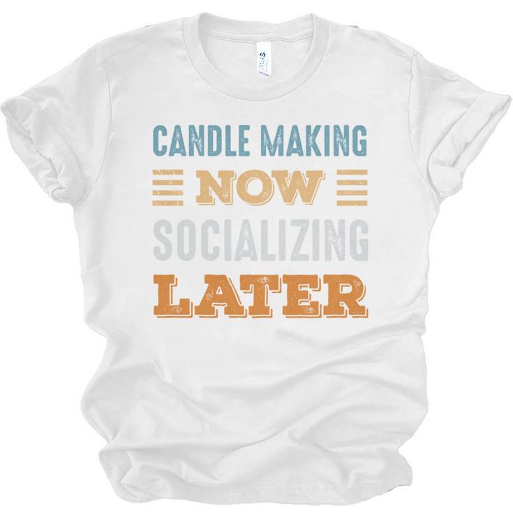 Candle Making Now Minimal Socializing Introvert Vintage Unisex Jersey T-Shirt