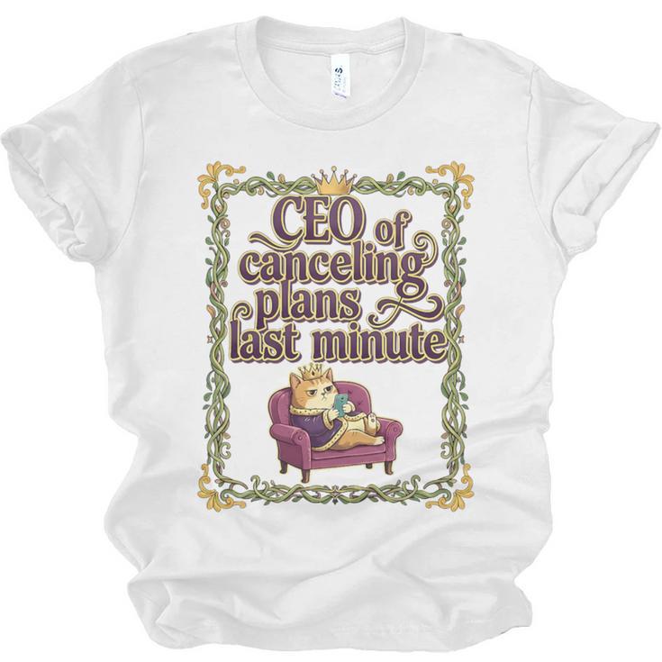 CEO Of Canceling Plans Flake Introvert Friend Premium Tri-Blend Unisex Jersey T-Shirt