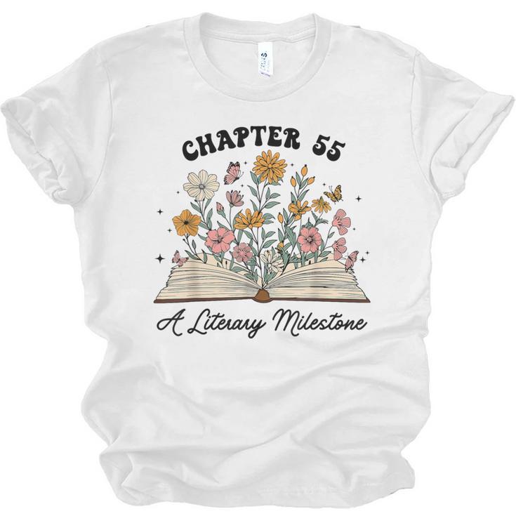 Chapter 55 A Literary Milestone 55th Birthday Book Lovers Unisex Jersey T-Shirt