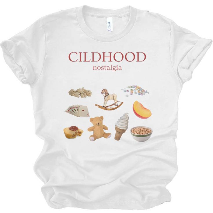 Childhood Nostalgia Good Memories Teddy Bear Ice Cream Unisex Jersey T-Shirt