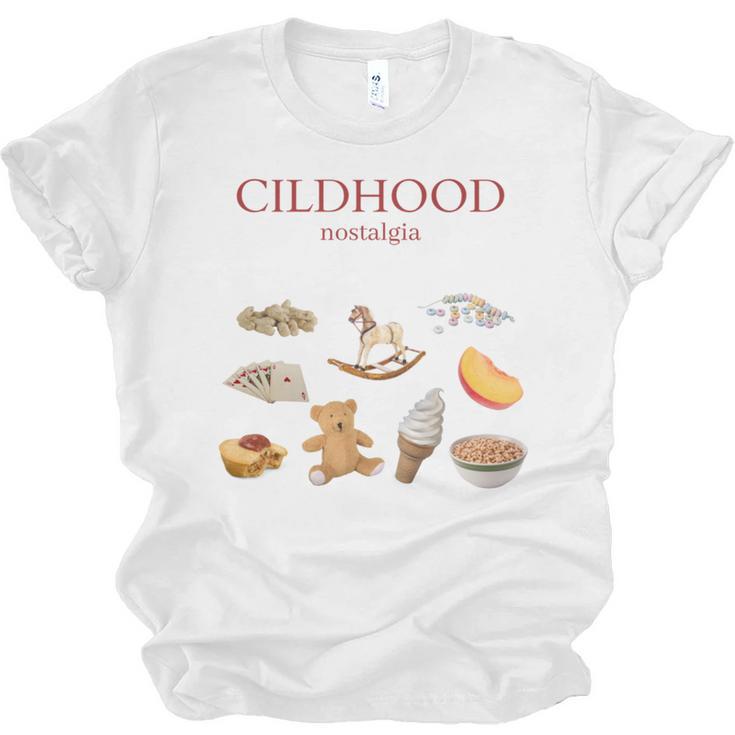 Childhood Nostalgia Good Memories Teddy Bear Ice Cream Unisex Jersey T-Shirt