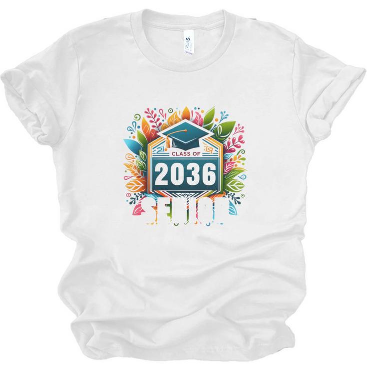Class Of 2036 Graduation School Vintage Senior 2036 Unisex Jersey T-Shirt