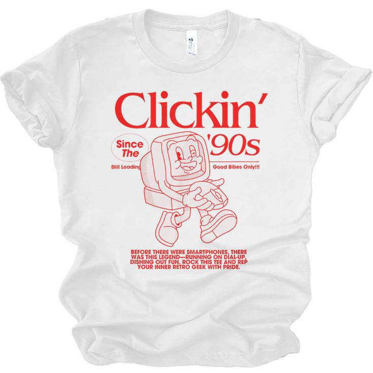 Clickin' Since The 90s Retro Computer Nostalgia Unisex Jersey T-Shirt