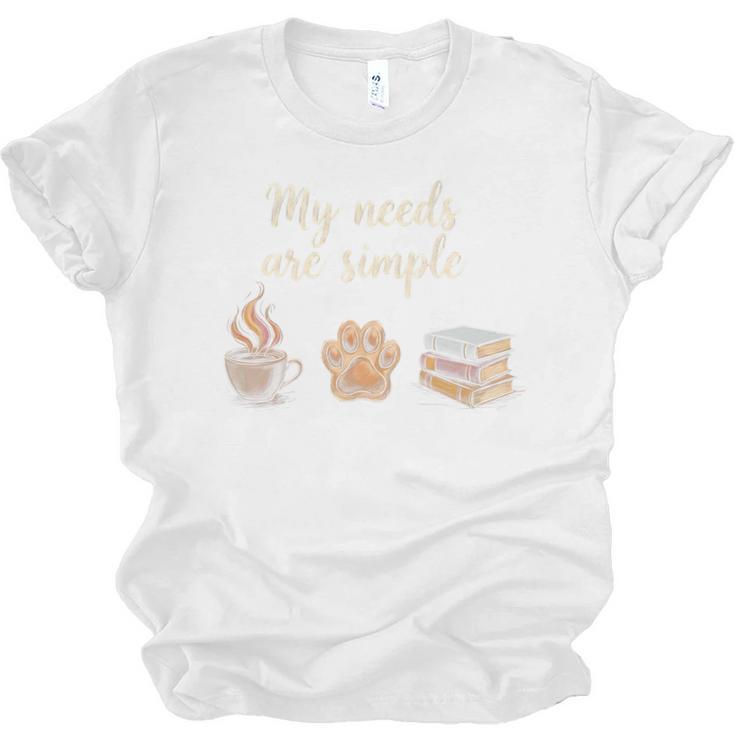 Coffee Paw Print Book Lover Reading Simple Life Bookworm Premium Tri-Blend Unisex Jersey T-Shirt