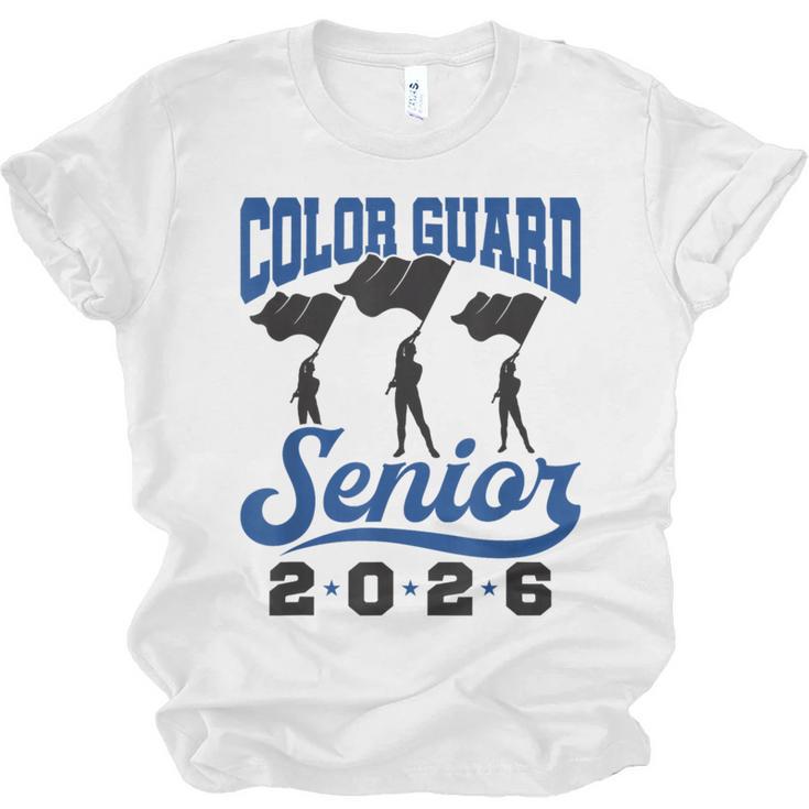 Color Guard Senior 2026 Flags Marching Band Graduation Grad Unisex Jersey T-Shirt