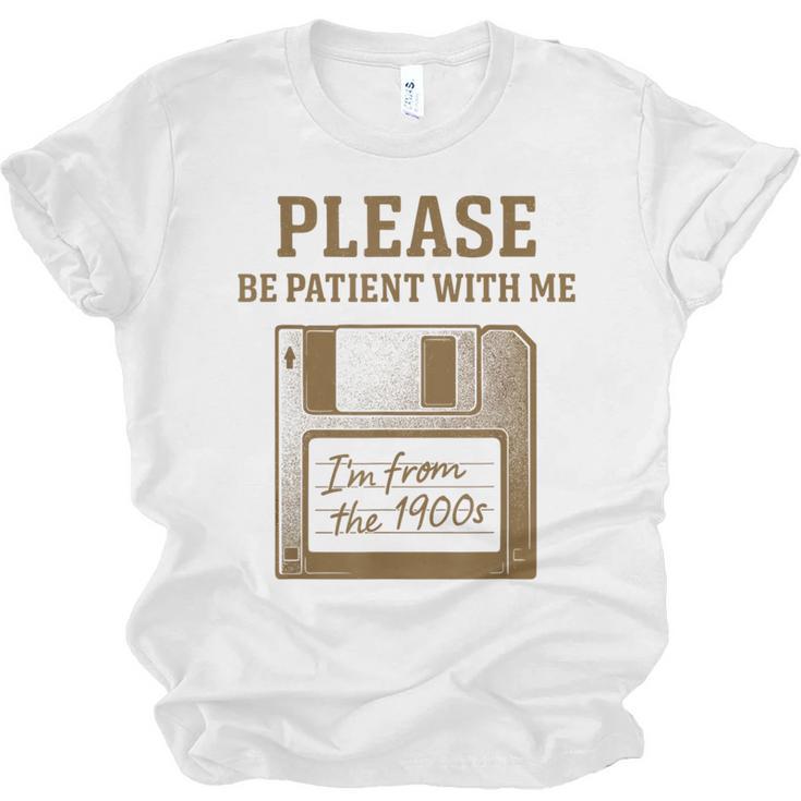Dad Joke I'm From The 1900s Old Floppy Disk Programmer Unisex Jersey T-Shirt