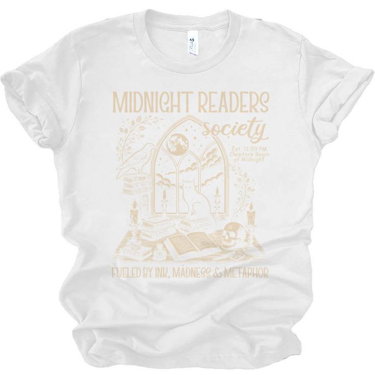Dark Romance Book Lover Midnight Reading Readers Society Unisex Jersey T-Shirt
