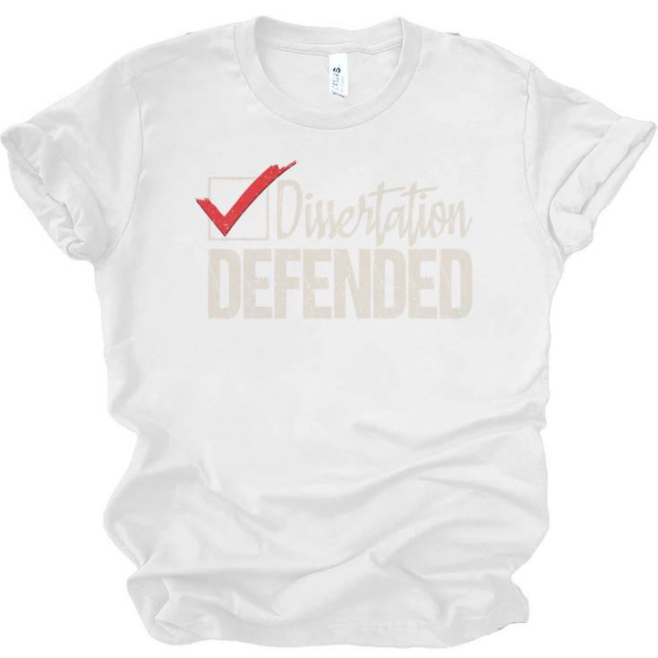 Dissertation Defended PhD Graduate PhD Graduation Unisex Jersey T-Shirt