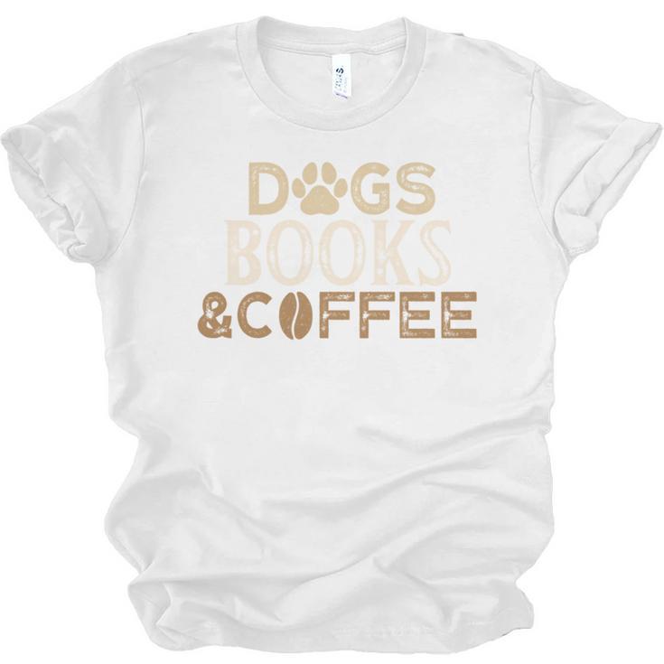 Dogs Books & Coffee Unisex Jersey T-Shirt