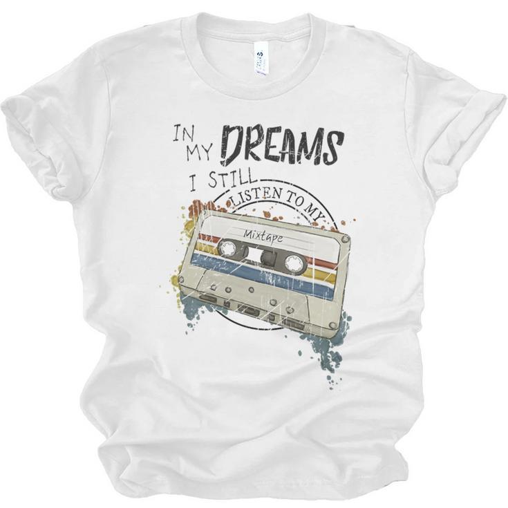 Dreams Of Music Mixtapes Retro Cassette Lifestyle Nostalgia Premium Tri-Blend Unisex Jersey T-Shirt