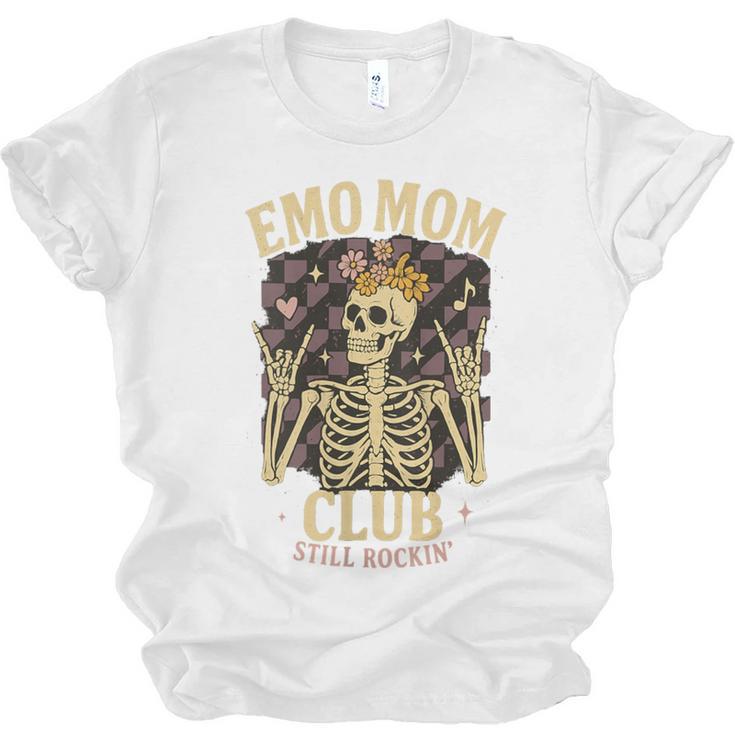 Emo Mom Club Still Rockin Skeleton Nostalgia Women Mother Unisex Jersey T-Shirt