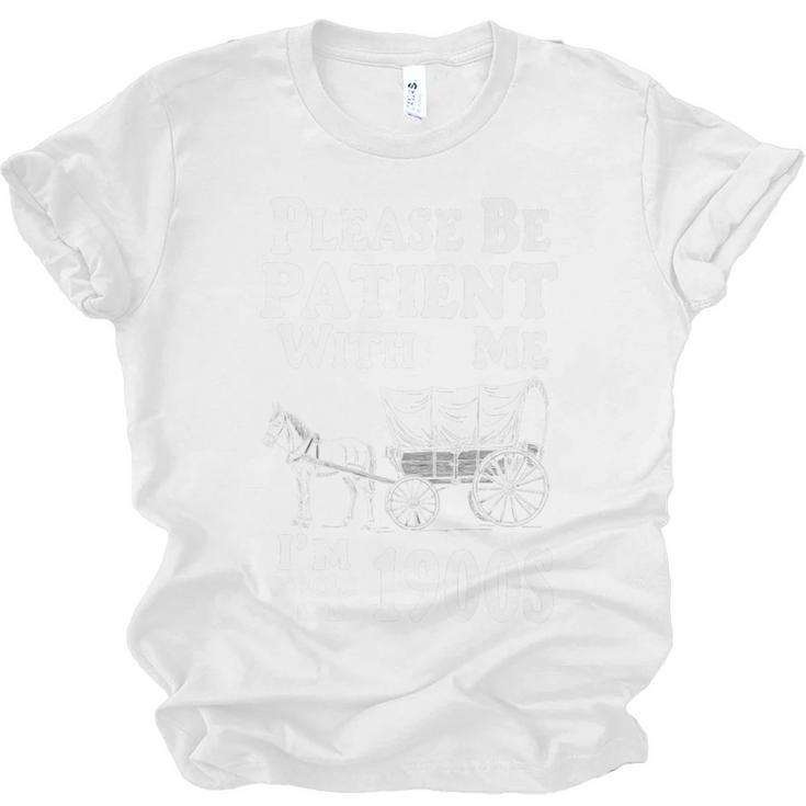 Endearing Wagon Humor Please Be Patient I'm From The 1900s Premium Unisex Jersey T-Shirt