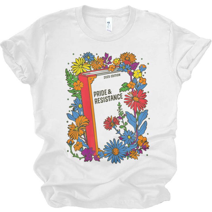 Equal Rights Book Flower Resist Feminist LGBTQ Floral Unisex Jersey T-Shirt