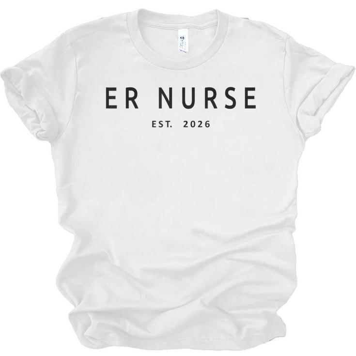 ER Nurse Est 2026 Emergency Room Graduation Nursing School Unisex Jersey T-Shirt