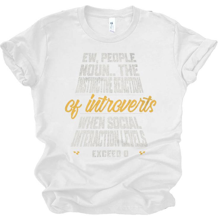 Ew People Definition Introvert Quote Anti Social Vibes Premium Tri-Blend Unisex Jersey T-Shirt