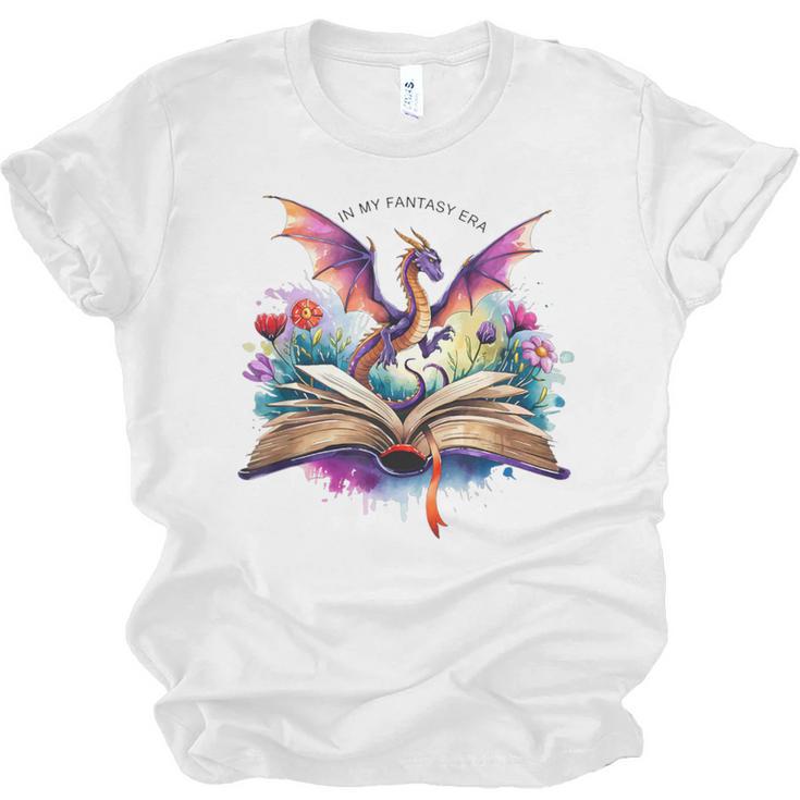 In My Fantasy Era Magic Dragon Book Unisex Jersey T-Shirt