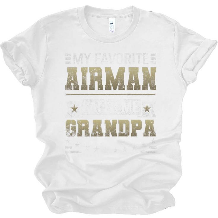 My Favorite Airman Calls Me Grandpa Airman Graduation Premium Unisex Jersey T-Shirt